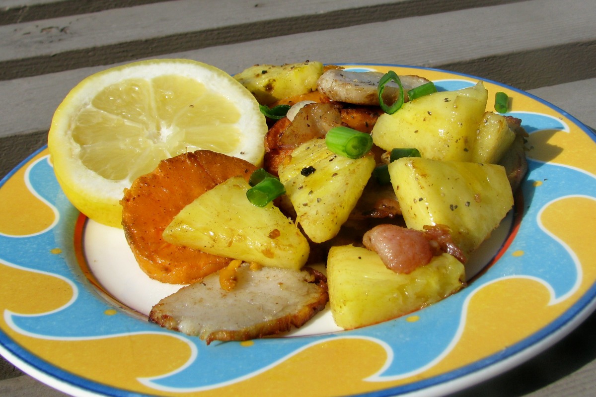 Taro, Pineapple, Sweet Potato and Bacon Chips image