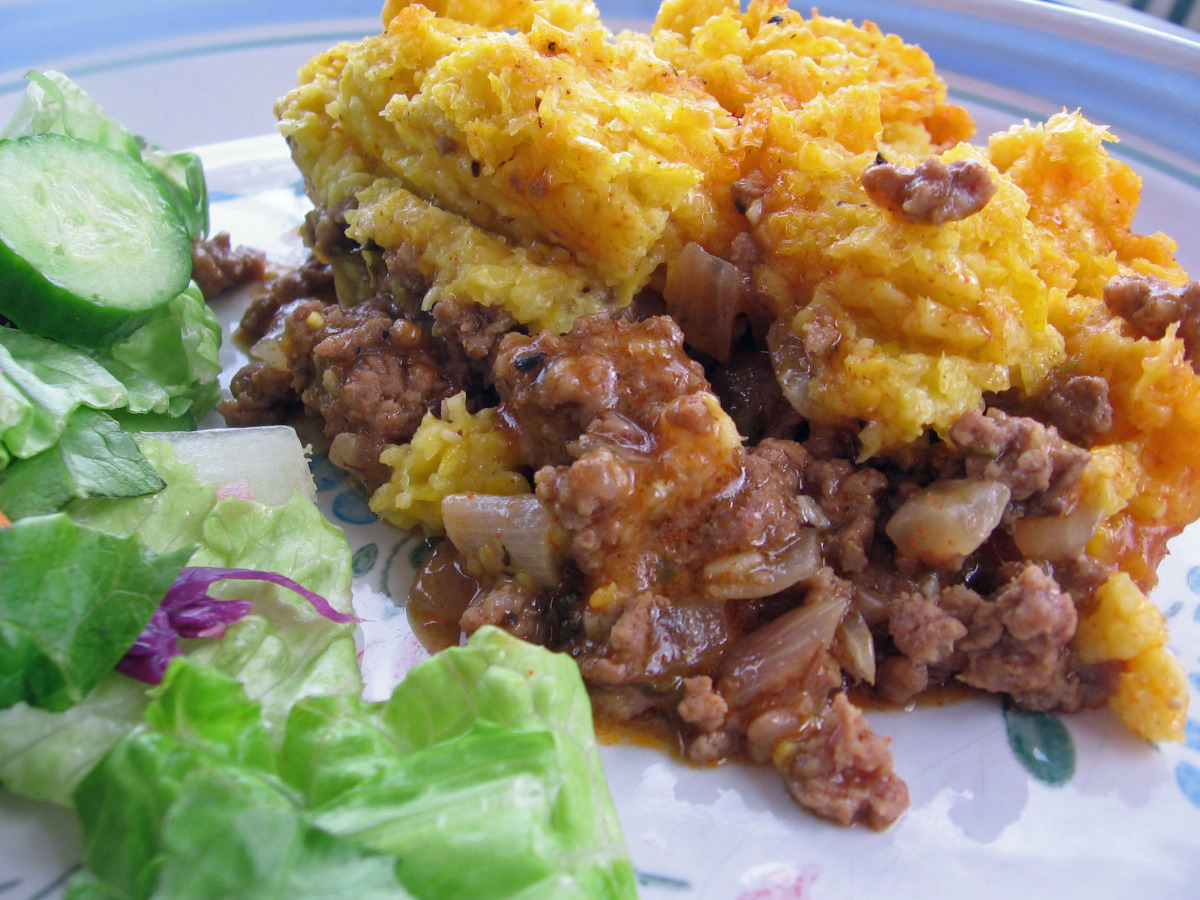 Pastel De Choclo (Beef Casserole With Corn Batter Topping) image