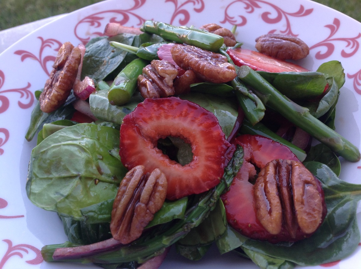 Spinach, Strawberry & Asparagus Salad image
