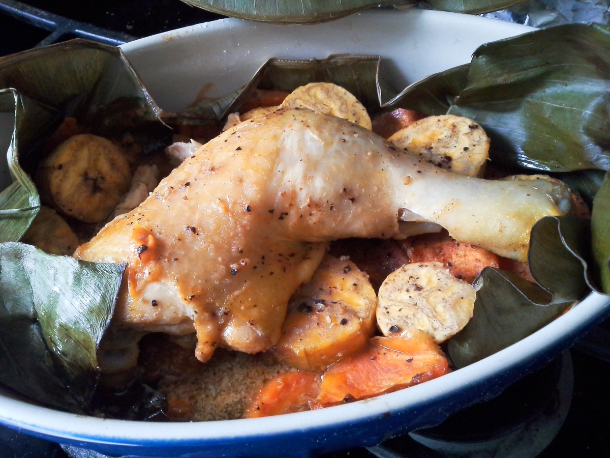 Taisi Moa (Samoan Chicken Baked in Banana Leaves) image