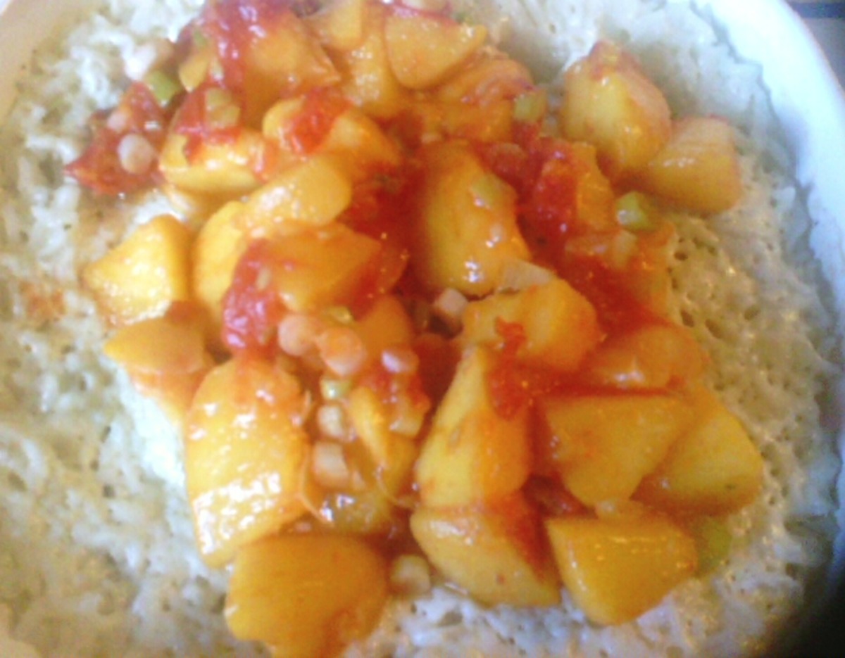 Grilled Mango Coconut Rice