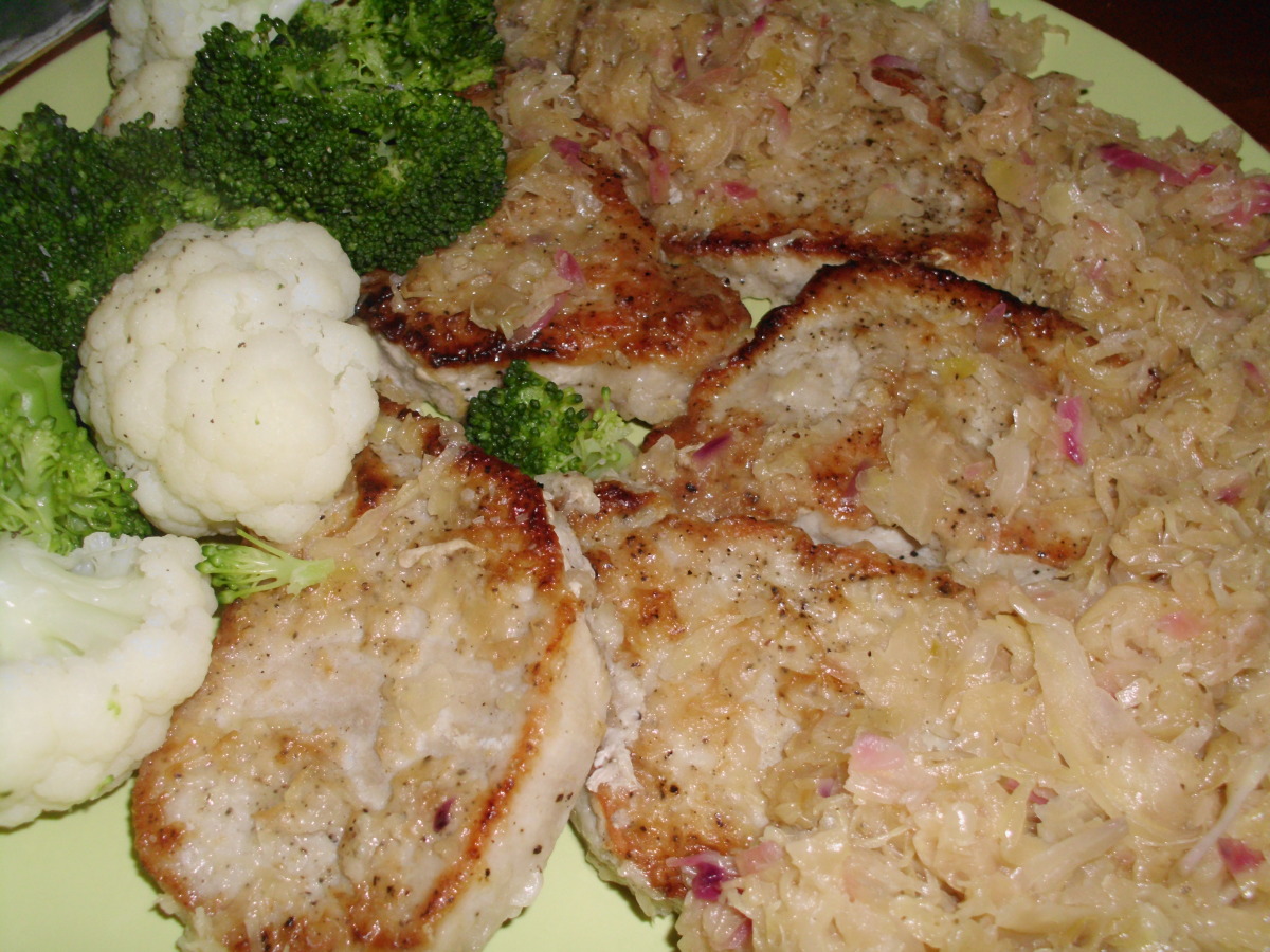 Nana's Pork Chop and Sauerkraut Skillet Recipe