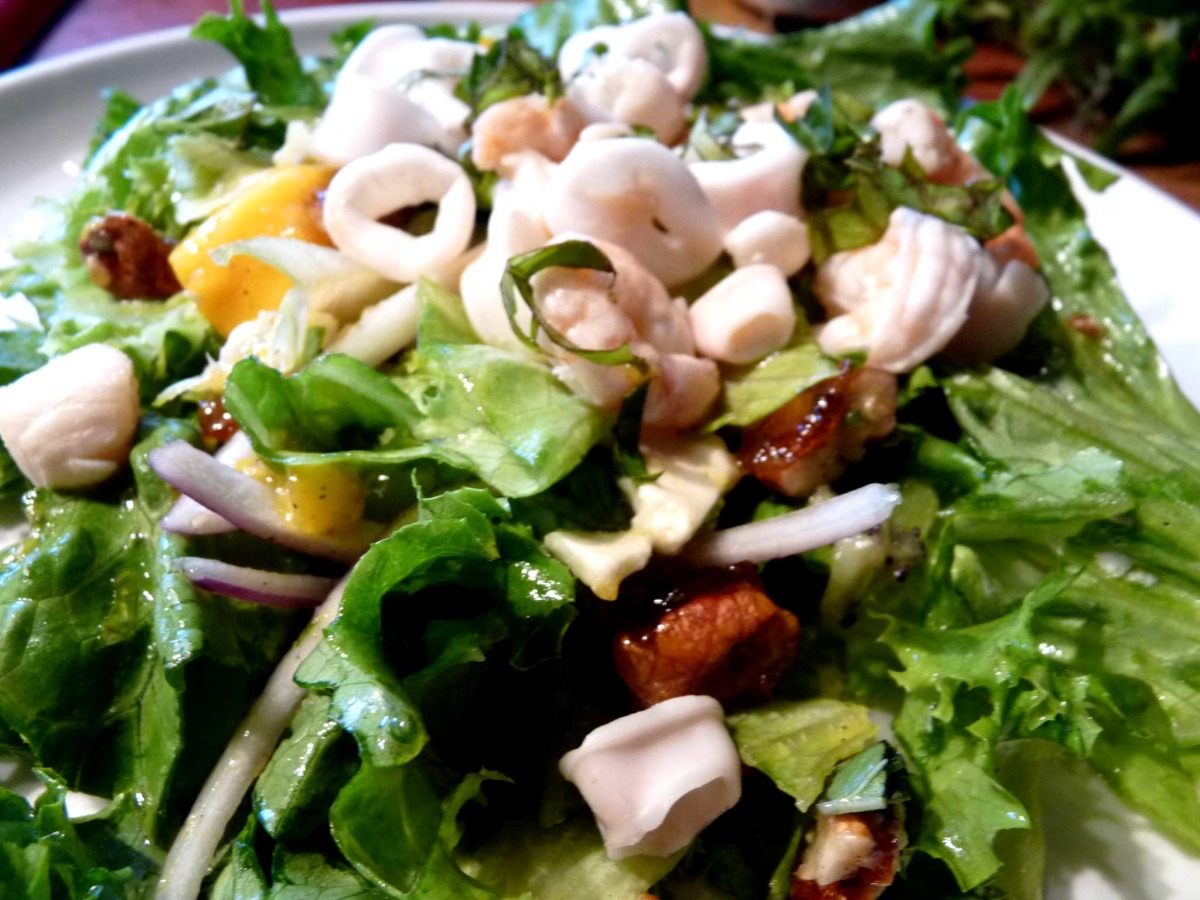 harvest salad with lemon thyme dressing