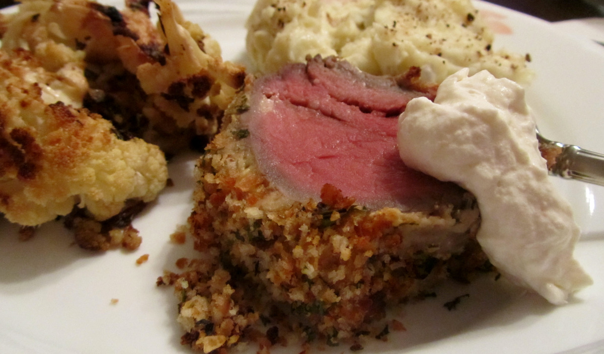 Horseradish Crusted Beef Tenderloin With Horseradish Cream Recipe