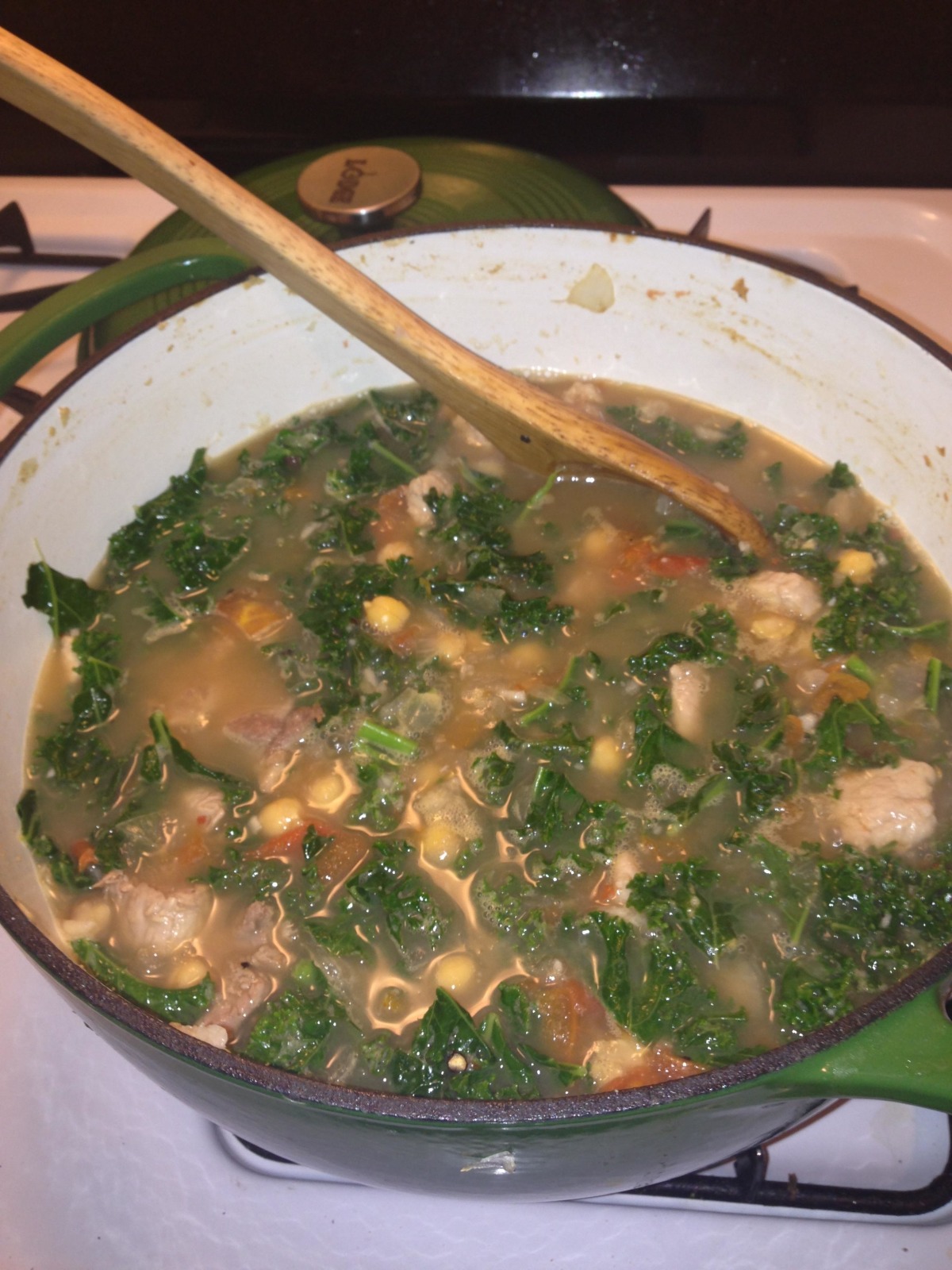 Pork White Bean and Kale Soup from Eating Well image