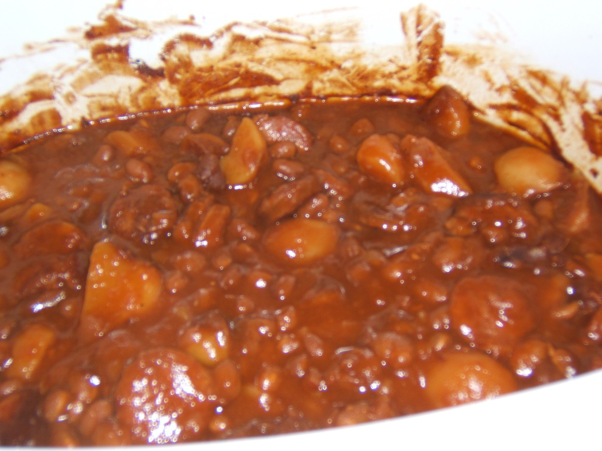 Crock Pot Sausage and Beans image