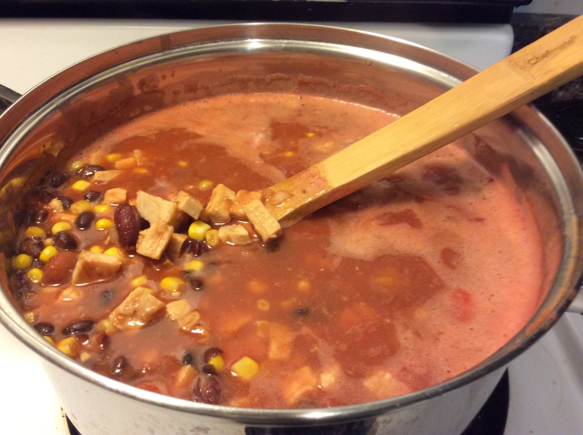 Left over Pork and Black Bean Taco Soup image