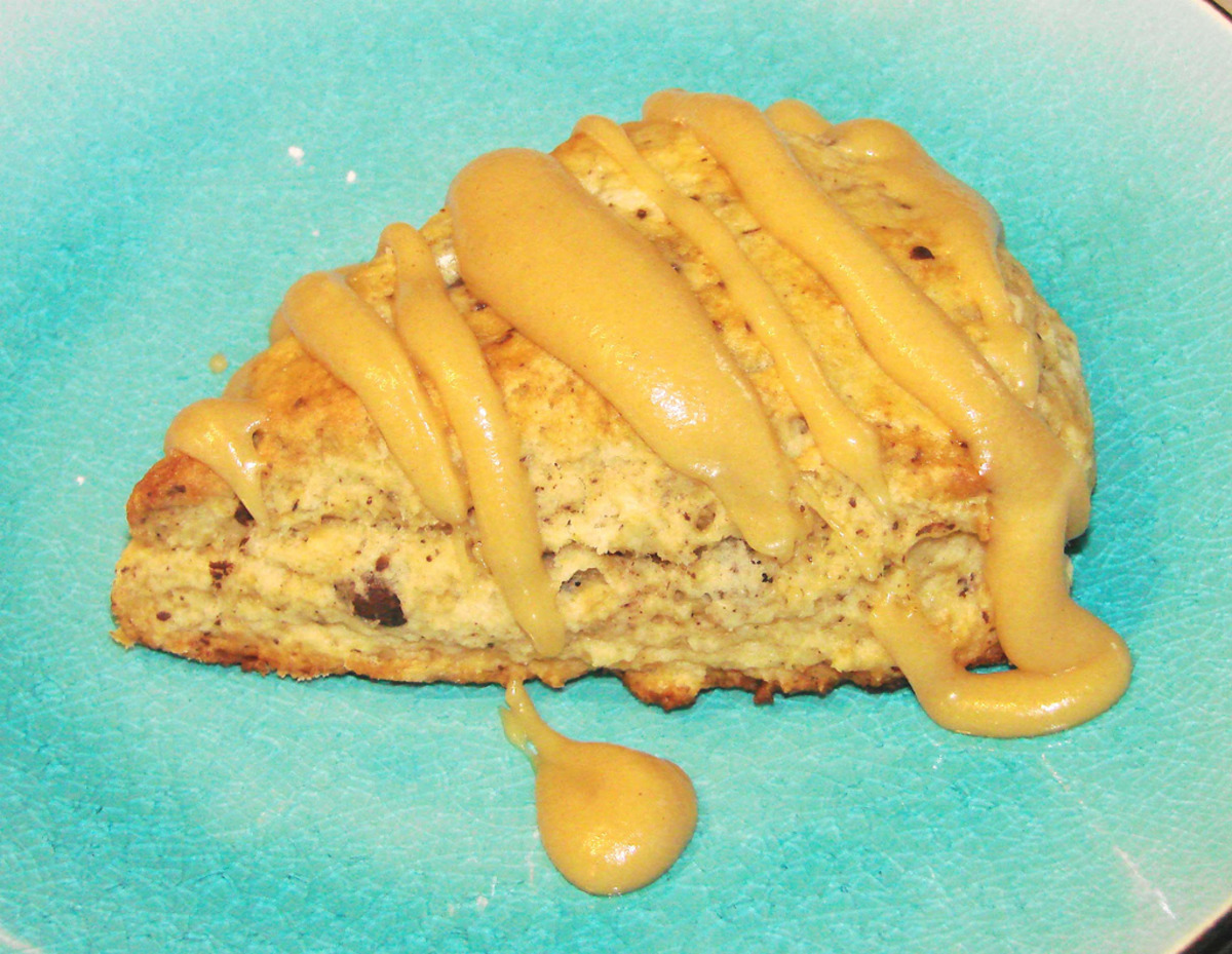Chocolate Chip Scones With Peanut Butter Glaze image