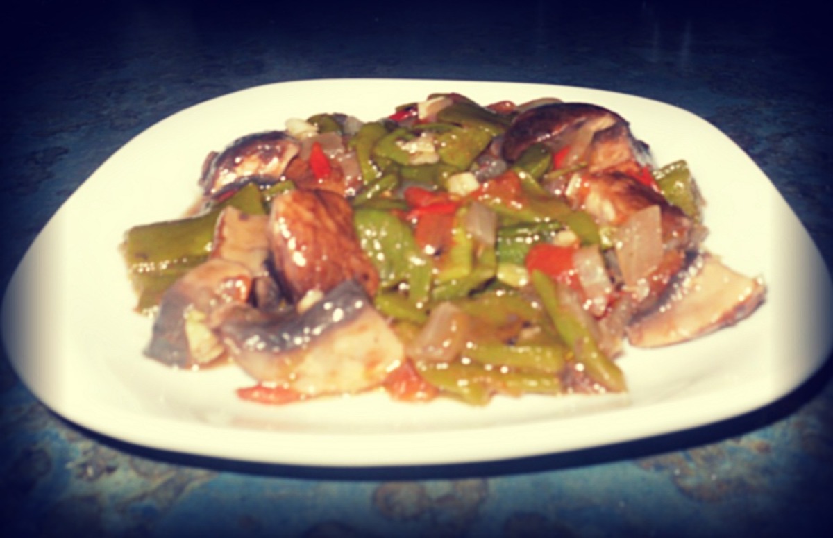 Portobello Mushrooms and Roasted Green Chilies image