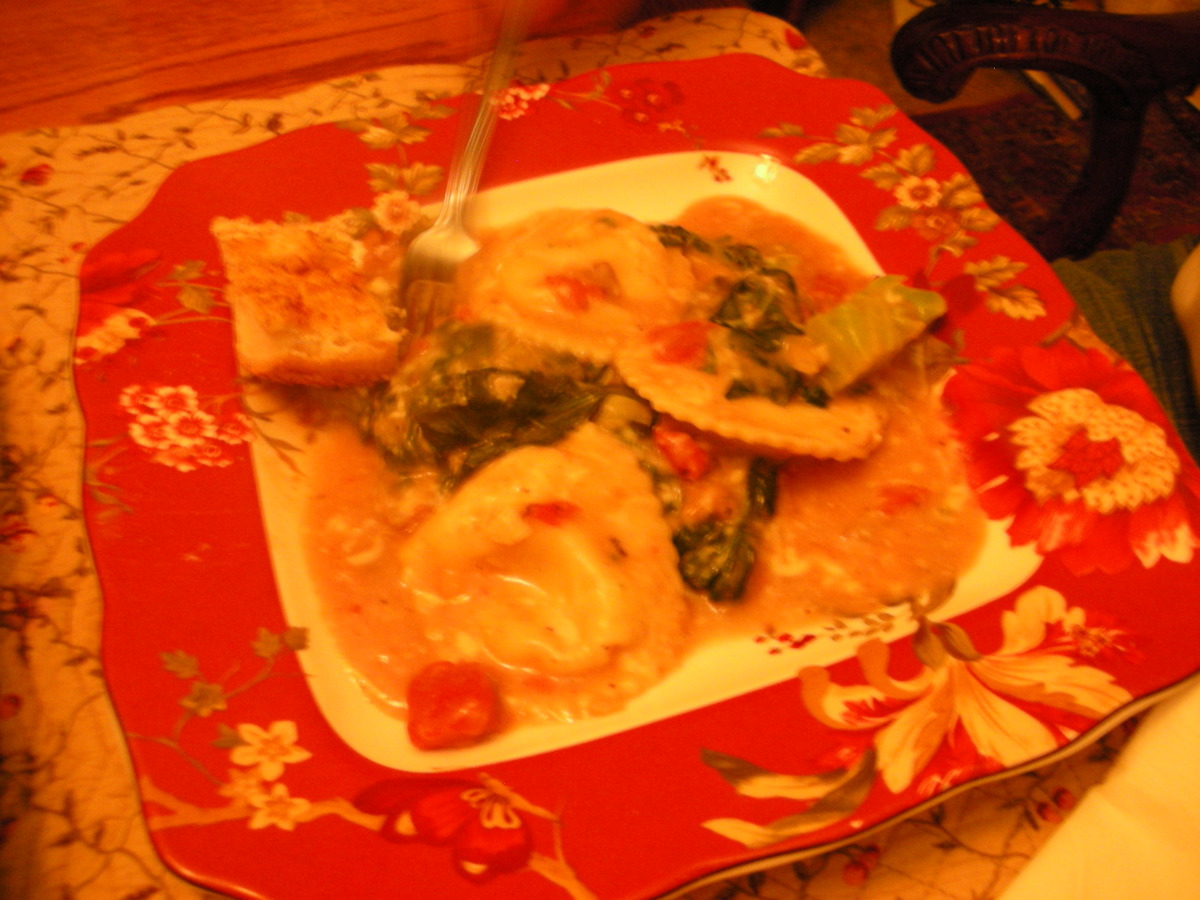 Creamy & Light Ravioli Casserole