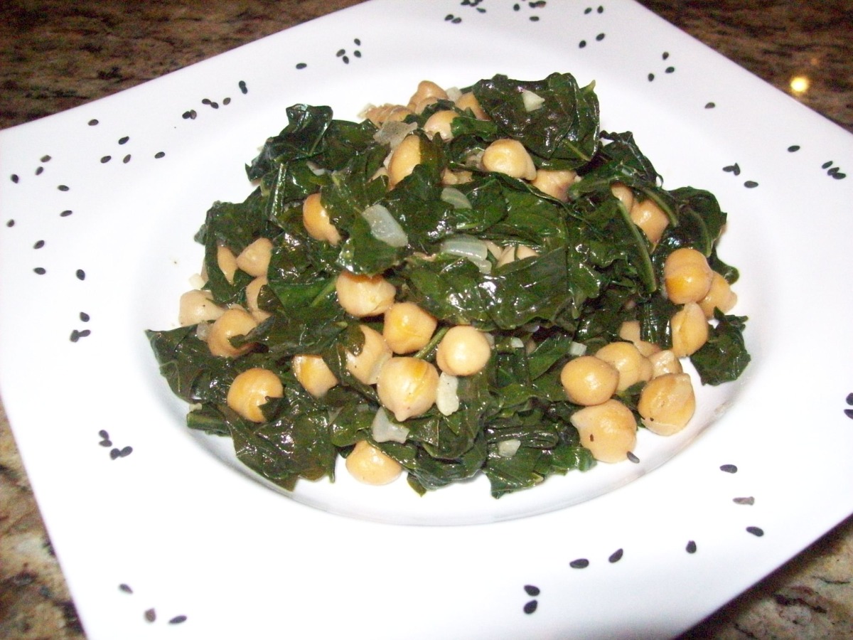 Indian Spiced Kale Chickpeas Recipe Food Com Kale mallung stir fry with coconut my srilankan recipes. indian spiced kale chickpeas