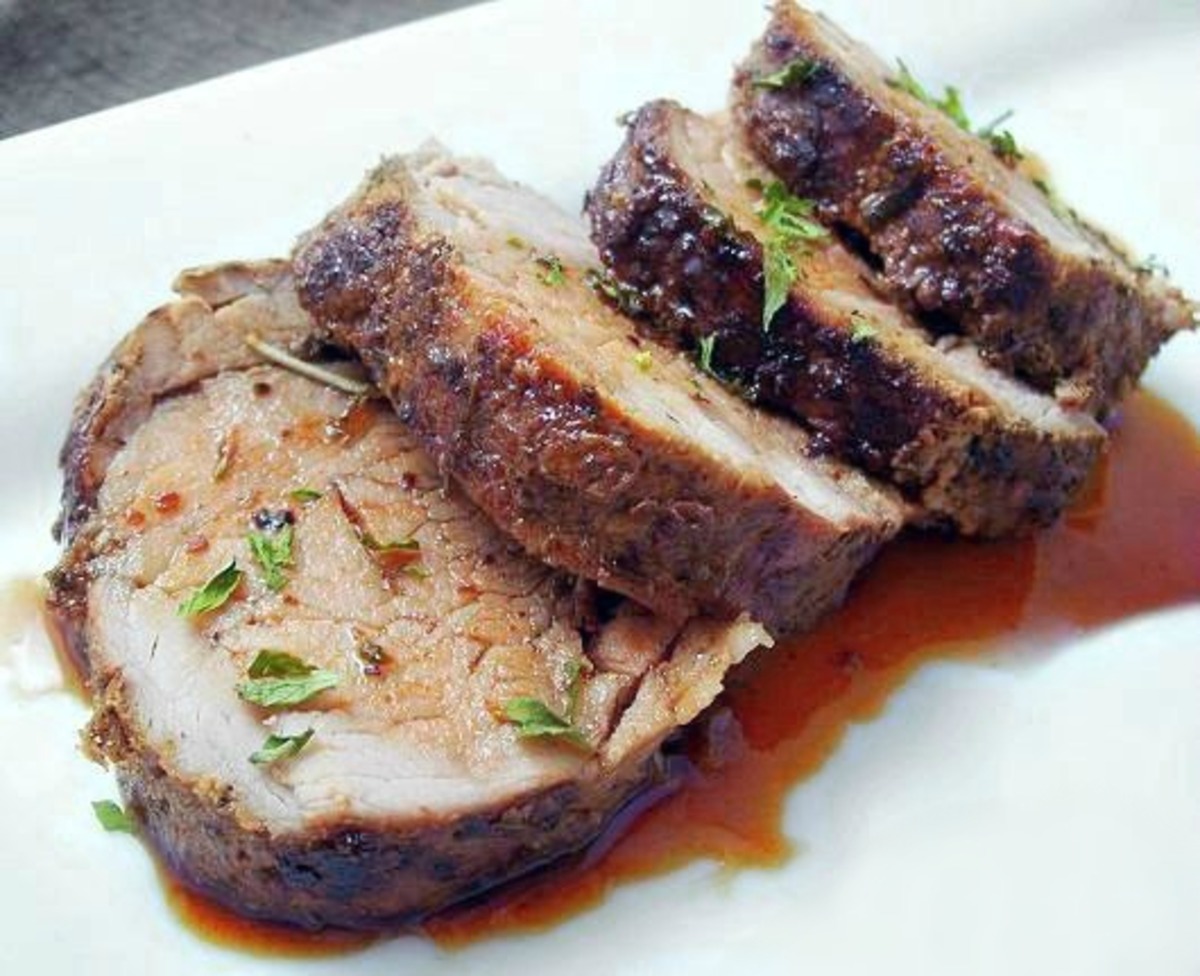 Roasted Pork Tenderloin With Balsamic-Red Currant Sauce image