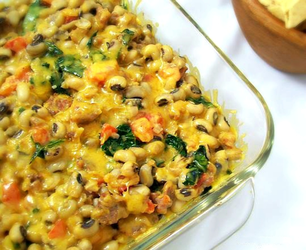 New Year's BlackEyed Pea, Sausage & Kale Dip Recipe
