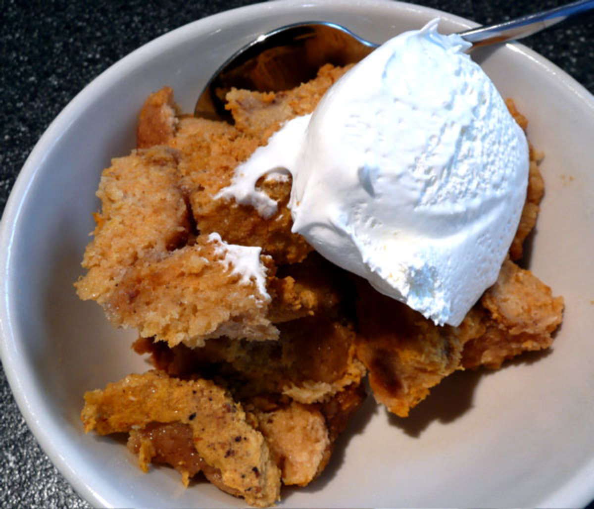Pressure Cooker Pumpkin Bread Pudding