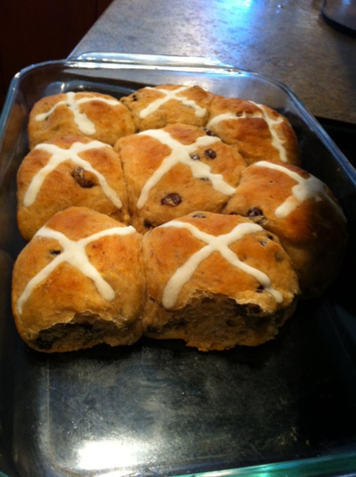 Hot Cross Buns (No Knead) image