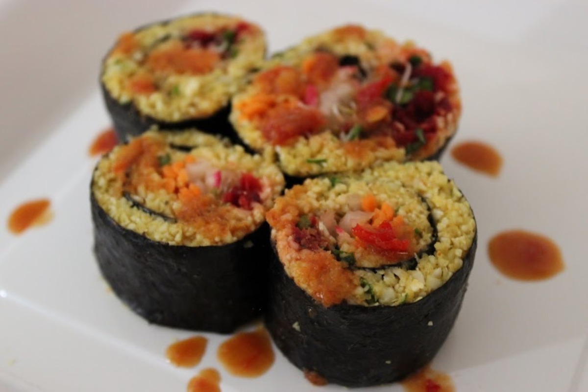 Indian Cauliflower Rice Raw Foods Sushi image