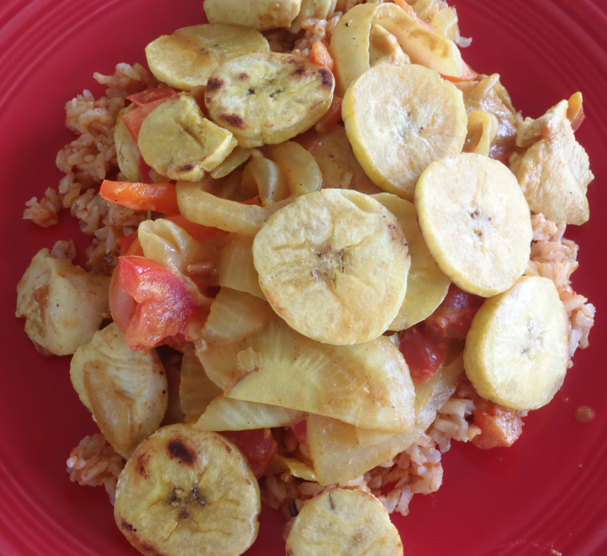 Brown Rice With Fried Bananas from Angola image