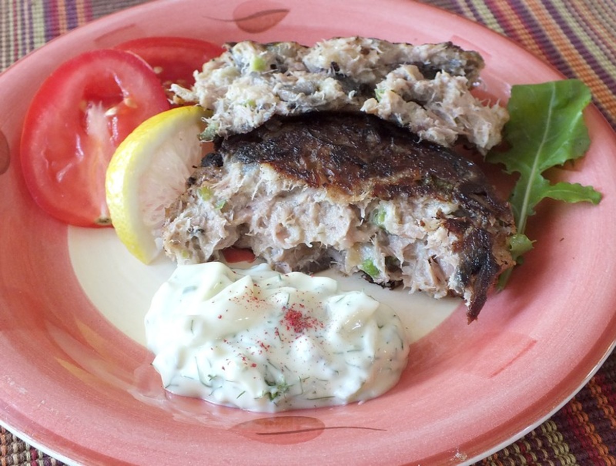 Flavorful Tuna Patties With Dill Sauce image