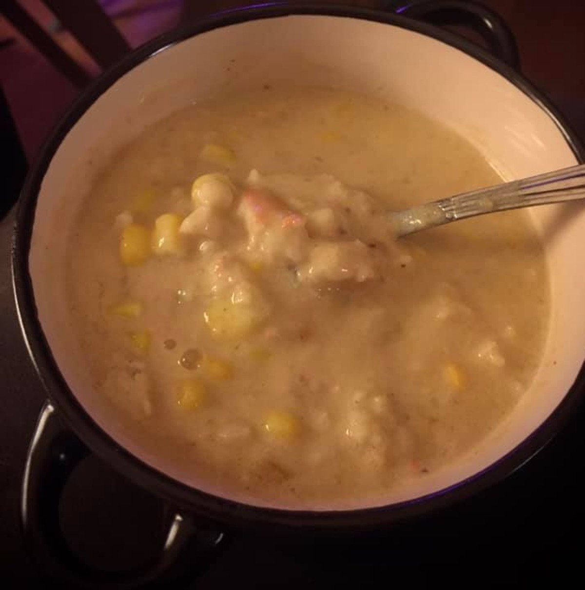 Cajun Corn and Crab Bisque