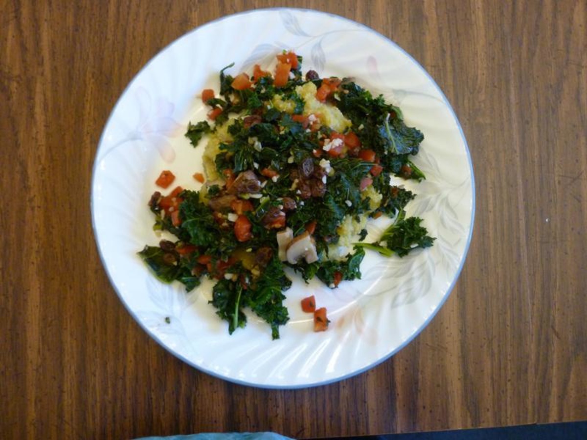Kale With Tomato and Polenta image
