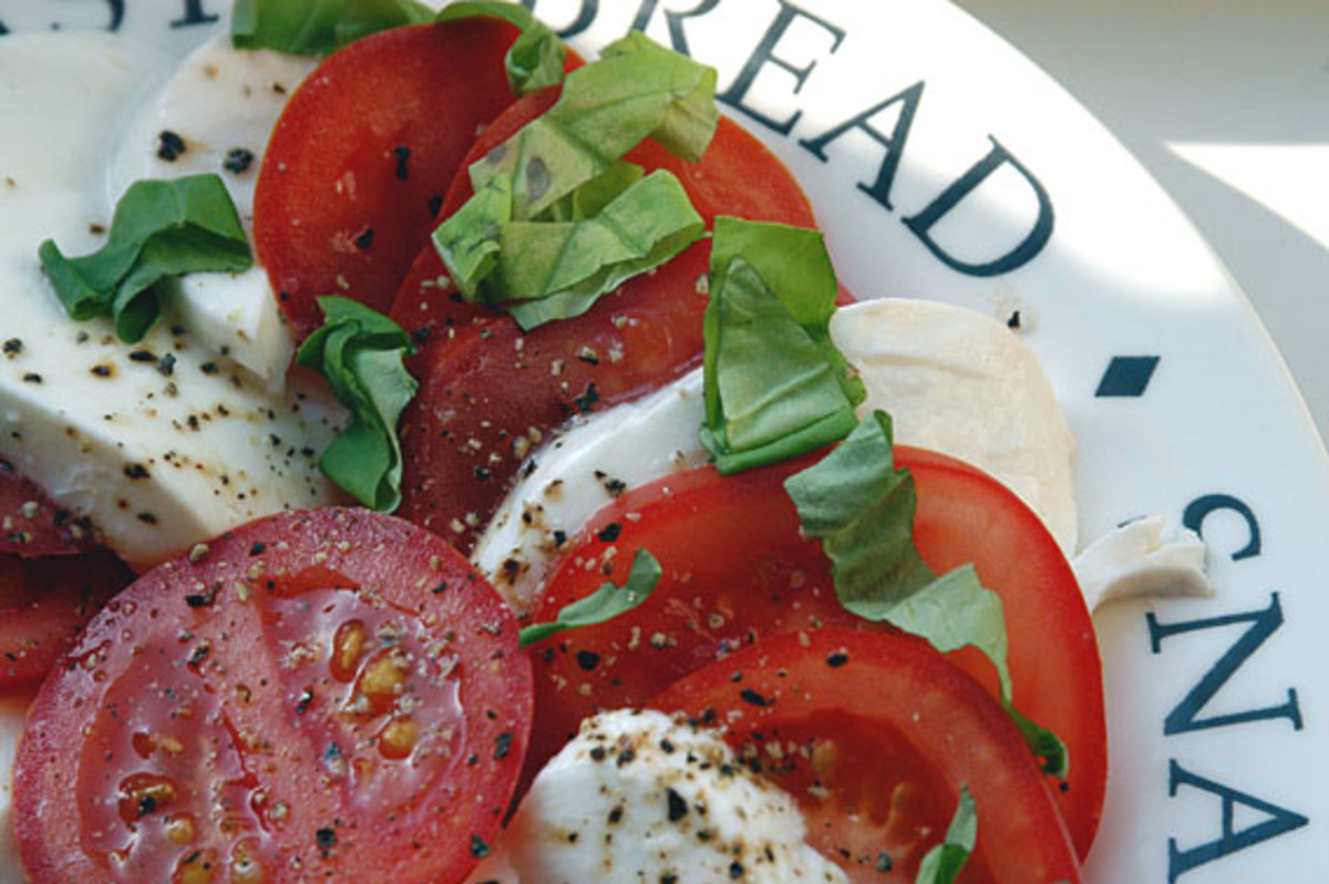 Fresh Mozzarella Tomato Basil Salad Recipe Food Com