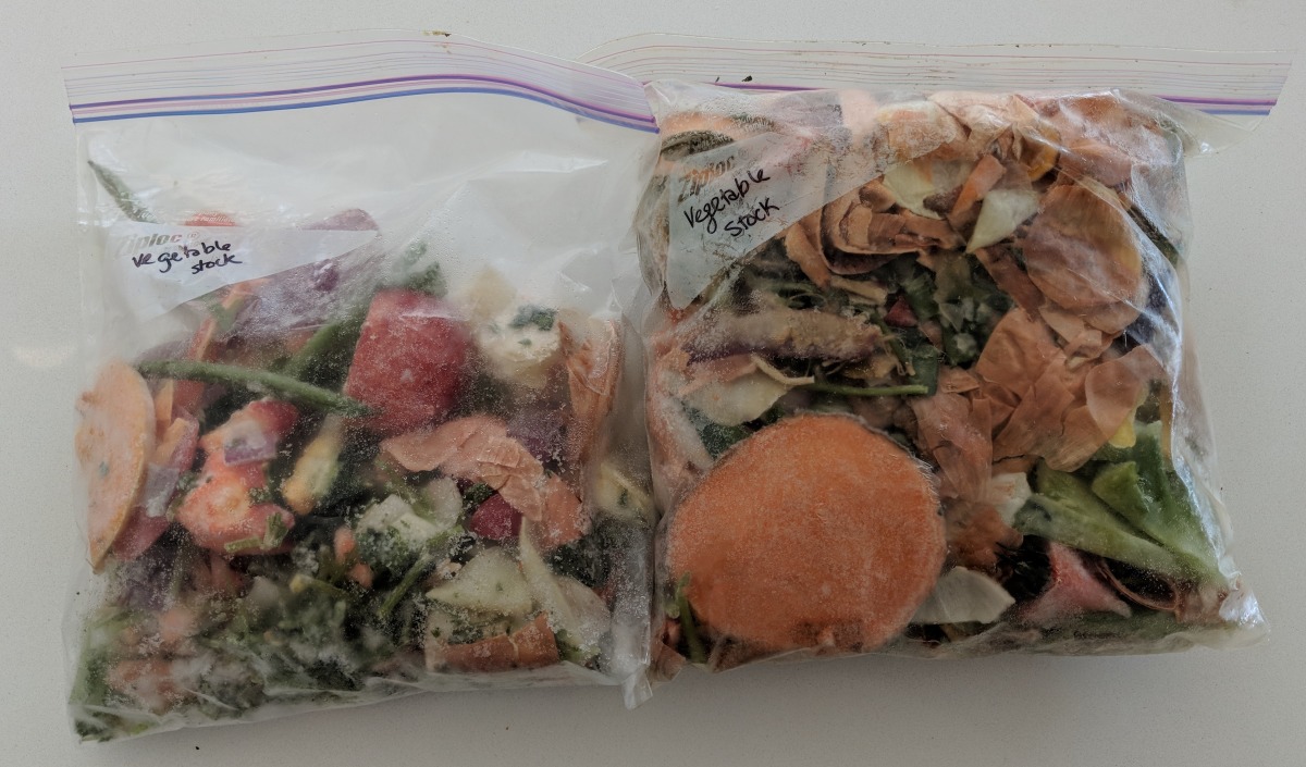Roasted Vegetable Scrap Stock-image