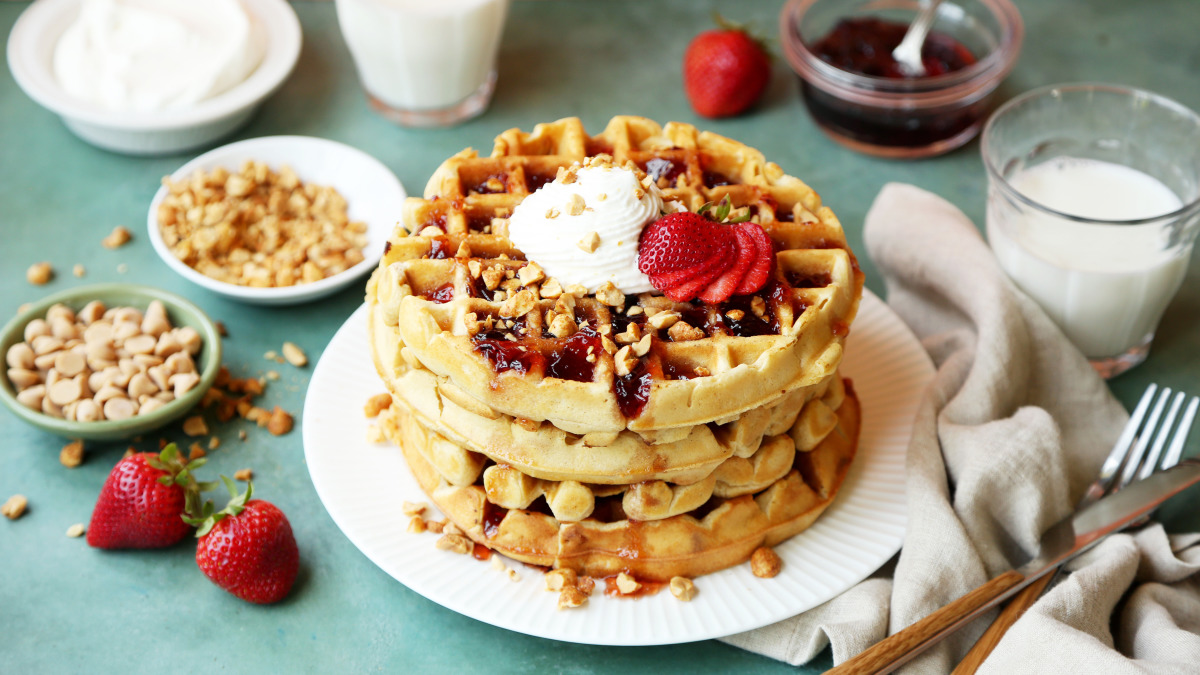 PB&amp;J Waffles-image