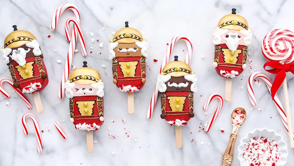 Nutcracker Peppermint Red Velvet Cake Pops image