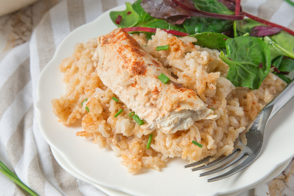 One Dish Chicken and Rice Bake Recipe