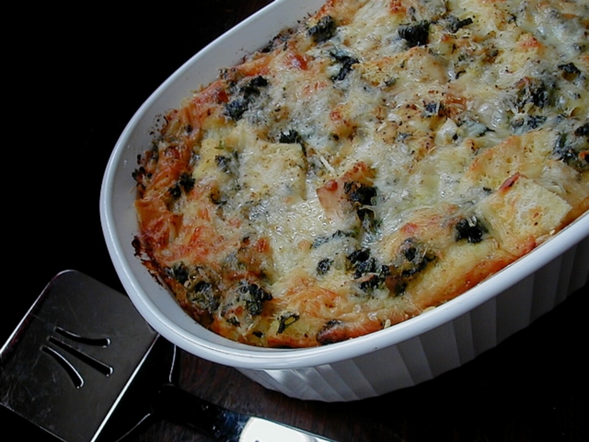 Spinach and Cheese Strata image