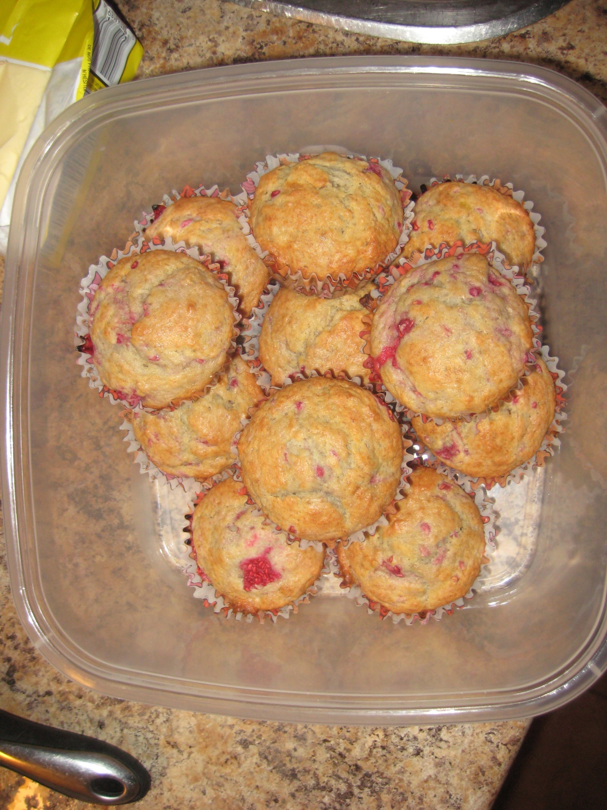 Banana Raspberry Muffins image