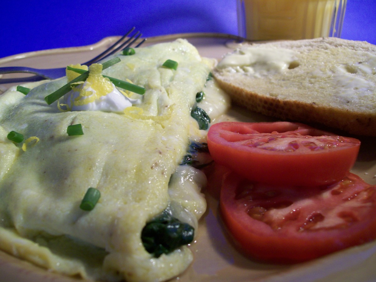 French Omelet with Spinach and Feta - The Mamasaur