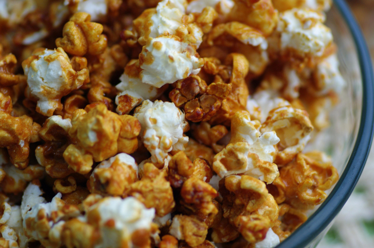 Caramel Popcorn (not too sweet or sticky)