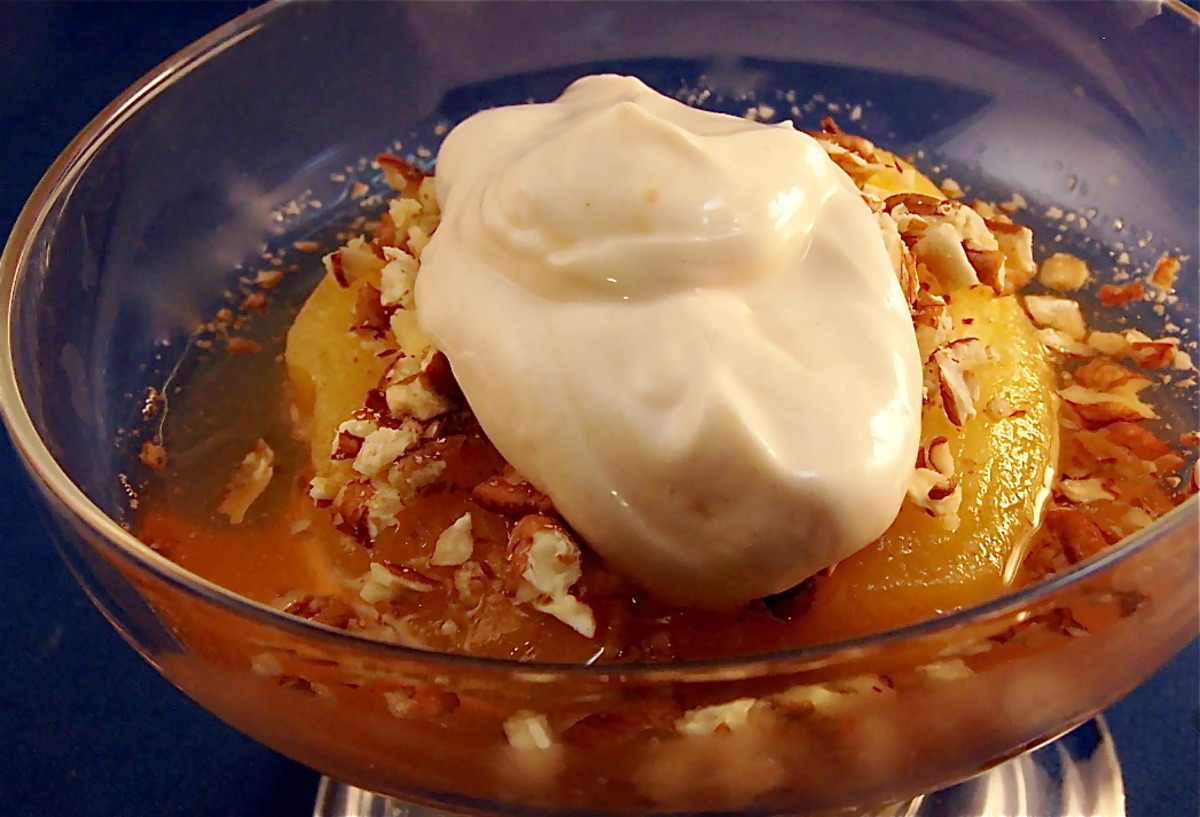 Cider-Poached Apples With Cinnamon Yogurt image