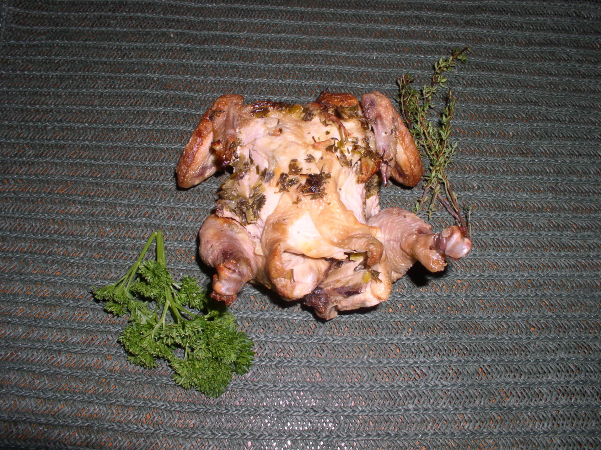 Roasted, Herbed Baby Chickens_image