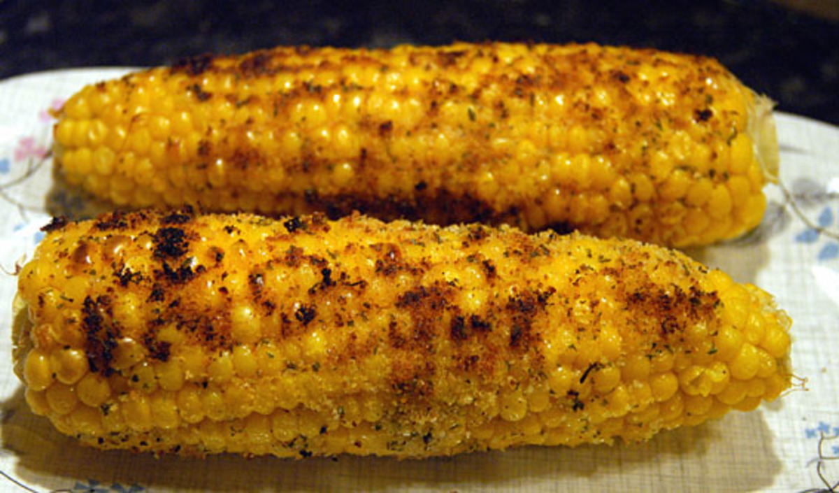 Corn on the Cob in a Garlic Butter Crust