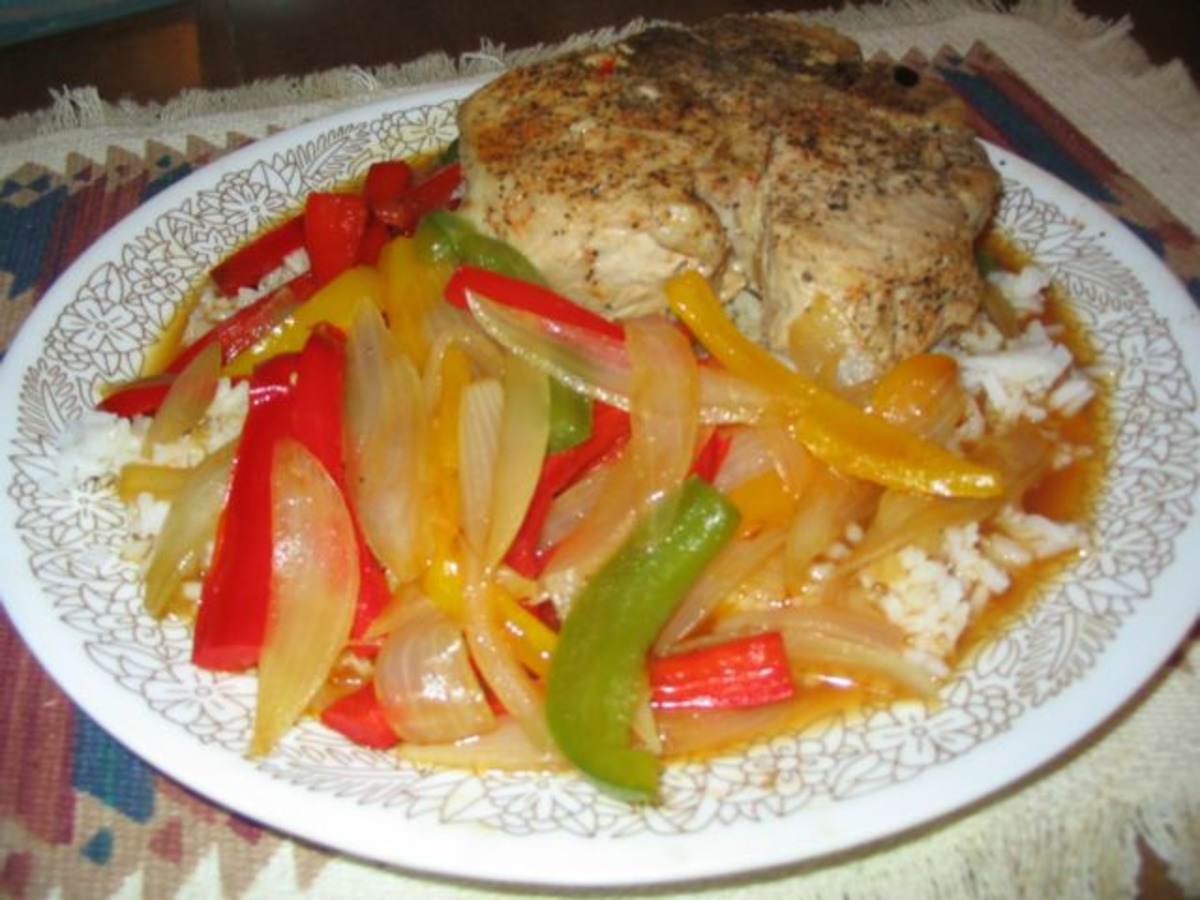 Pork chops and peppers image