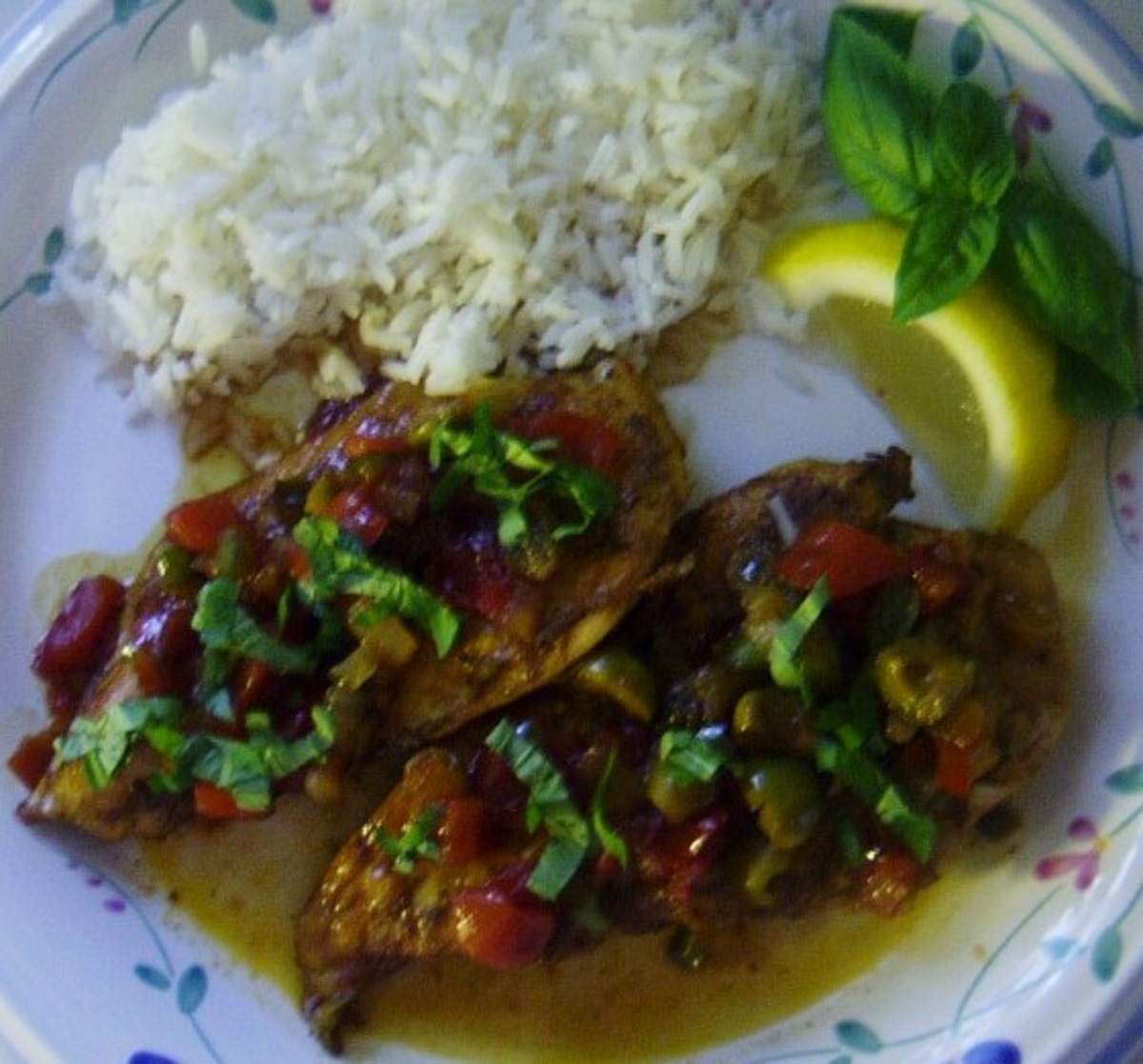 Cubano Chicken with Spicy Currant Picadillo