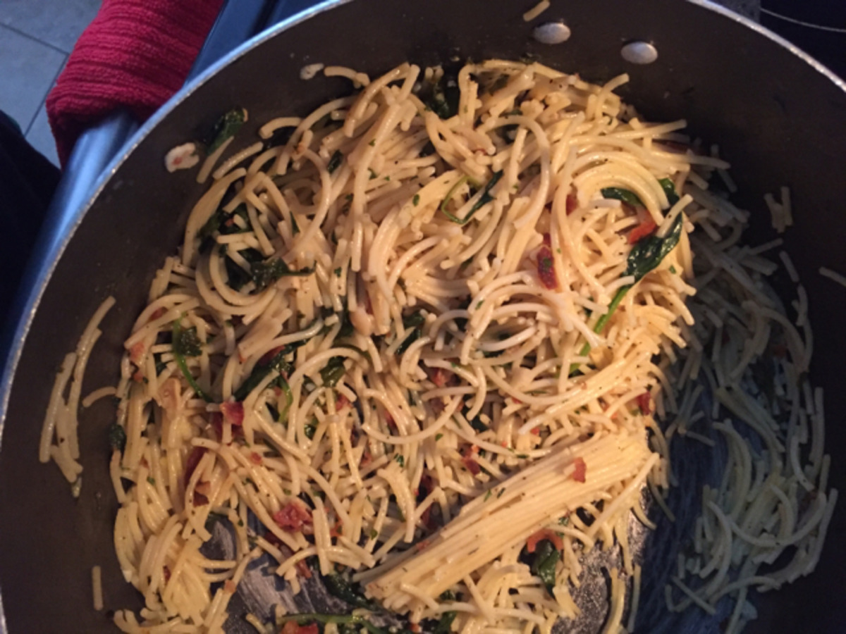 Pasta with Bacon and Spinach Recipe - Food.com