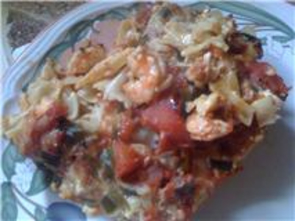 Spicy Shrimp And Scallops Pasta Casserole_image