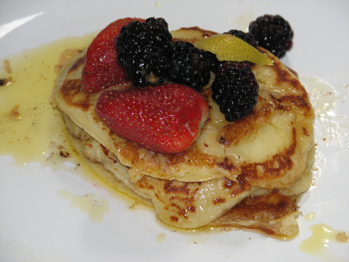 Apple Pancakes with Lemon Spiced Butter