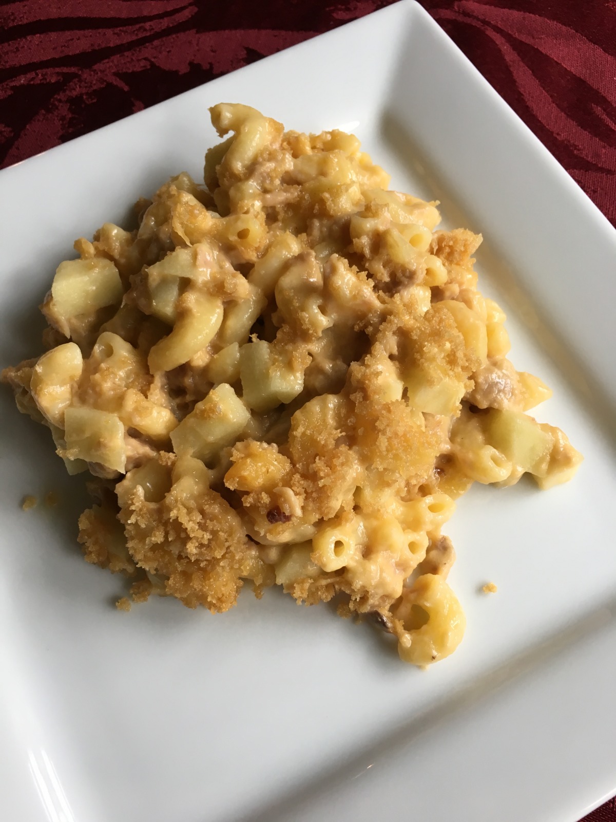 Apple Tuna Pasta Casserole