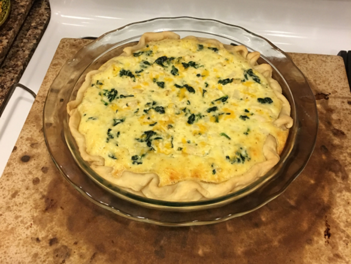 Chicken and Spinach Quiche