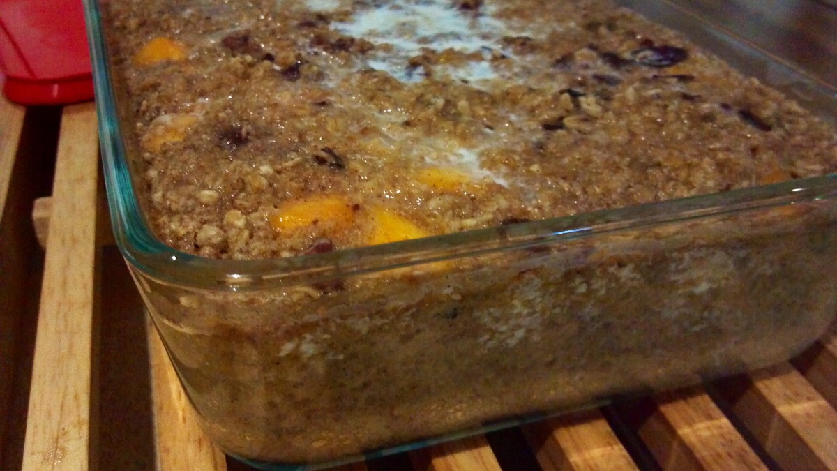 Baked Peach Oatmeal