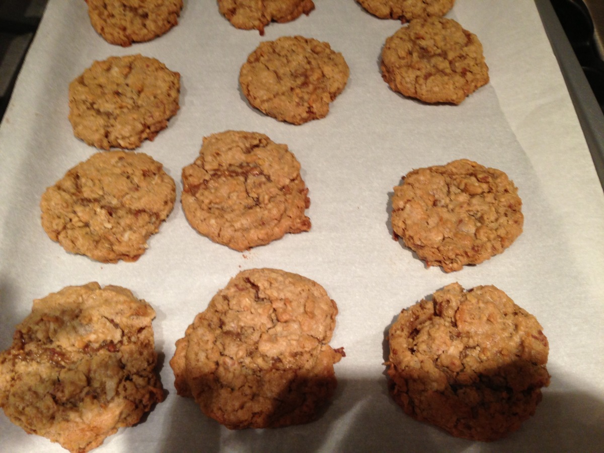Coconut Toffee Oatmeal Cookies image