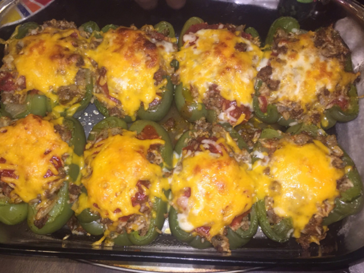 Classic Rice & Beef Stuffed Bell Peppers image