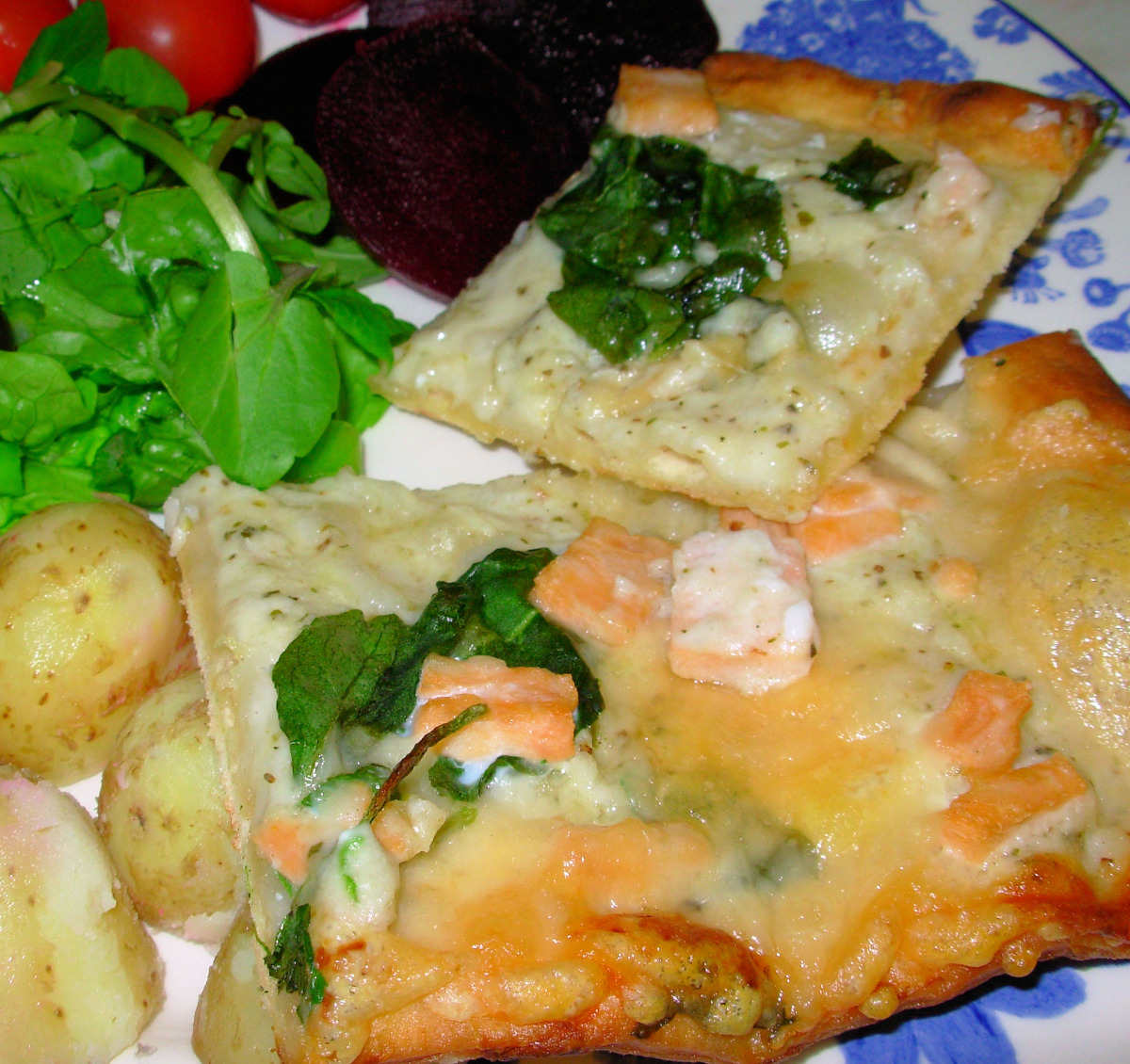 Smoked Salmon and Goat Cheese Pizza image