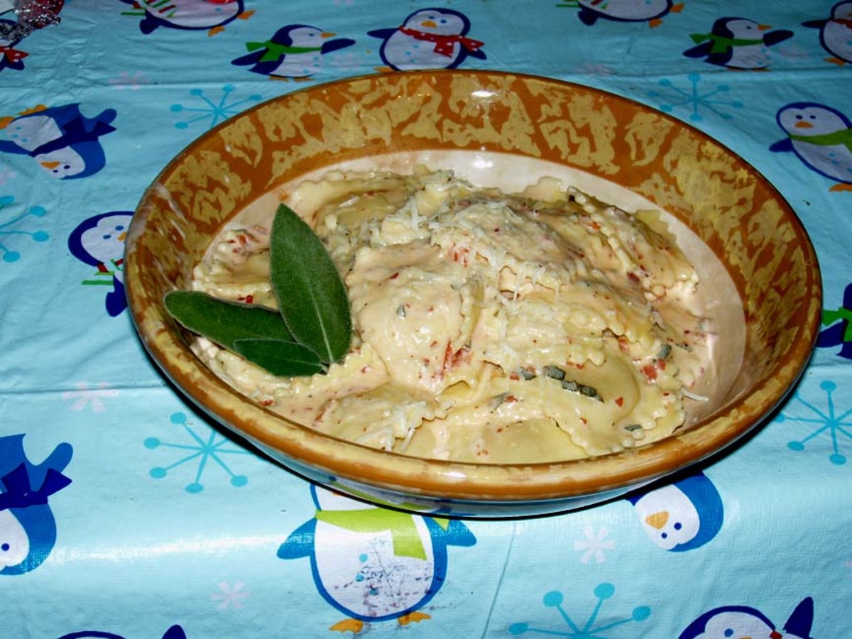 Ravioli with Prosciutto, Roma Tomato and Sage image