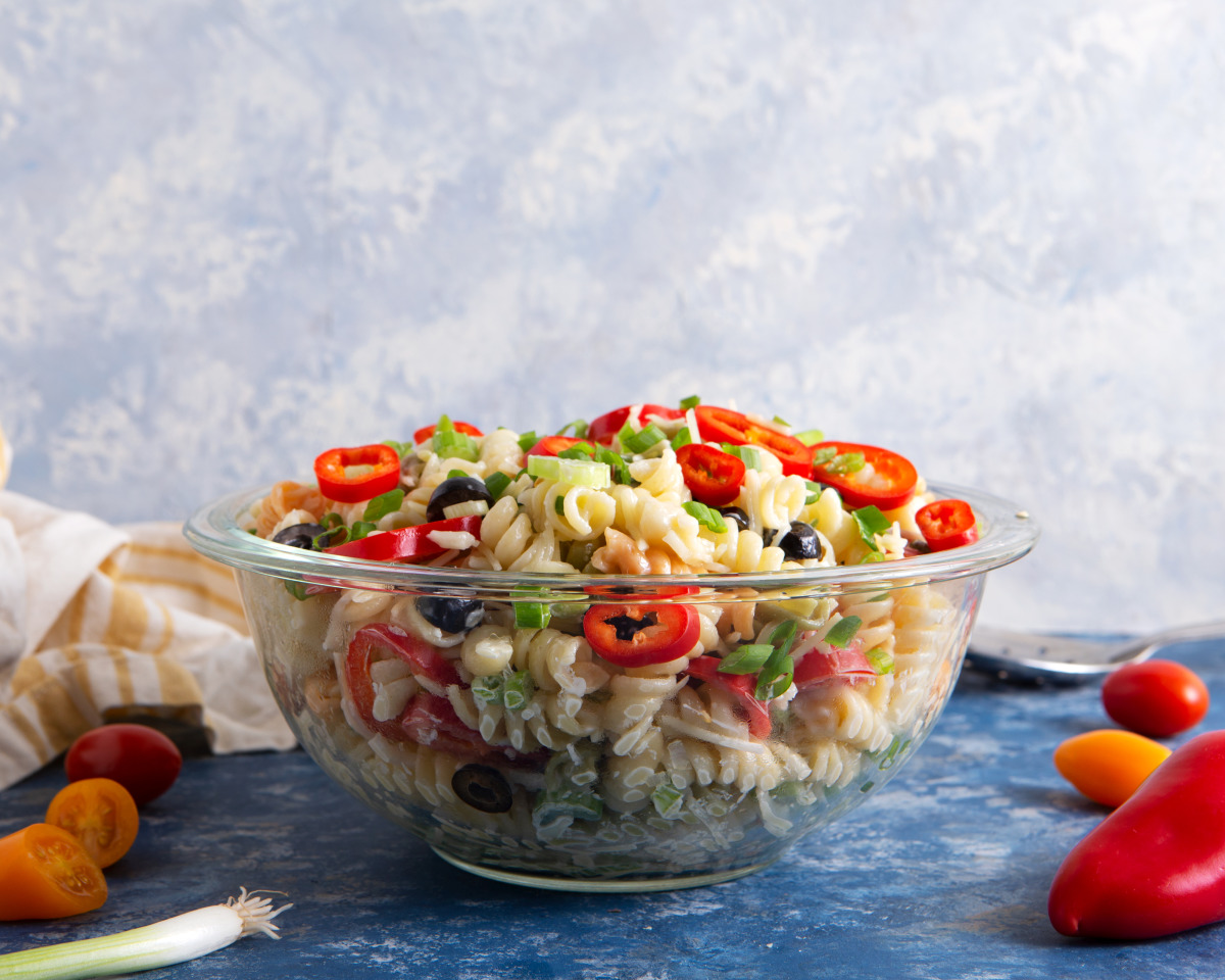 Zesty Pasta Salad Supreme - Baked Broiled and Basted