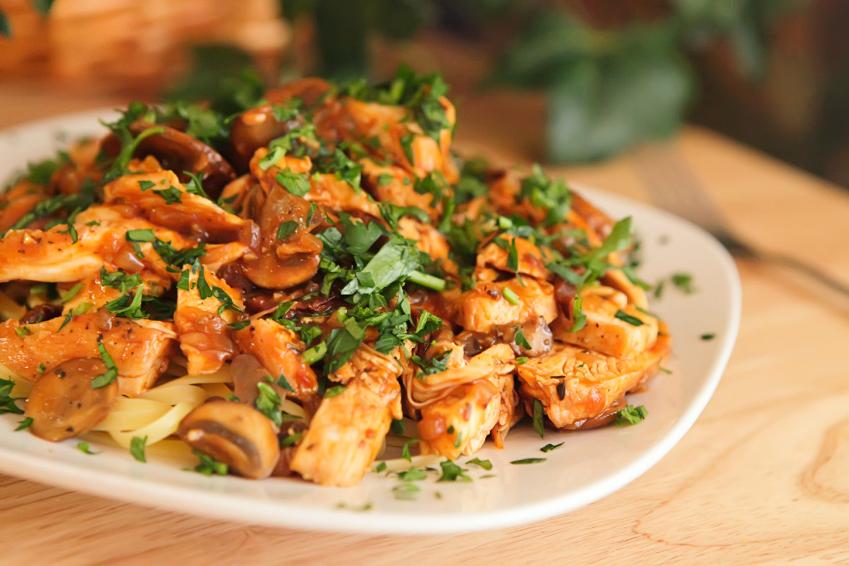 Braised Chicken With Mushrooms and Sun-Dried Tomatoes image